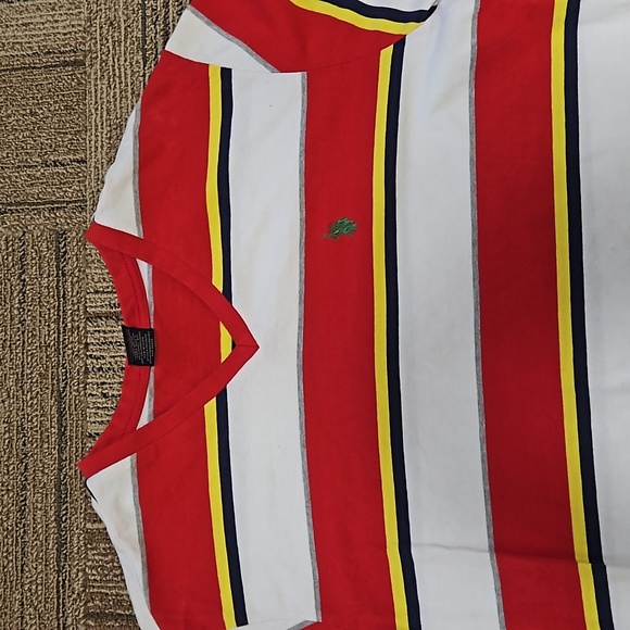 🦅US POLO ASSN MENS MULTICOLORED STRIPED V-NECK TEE🐙 - Picture 2 of 5